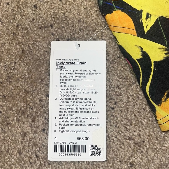 Lululemon Limited Edition Invigorate Tank - Picture 3 of 3